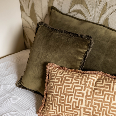 Kotabo Dekokissenset Emily – 3er-Set Kissen – Oliv & Beige