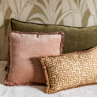 Kotabo Fay Dekokissen-Set – 3er-Set Kissen – Olivgrün, Rosa & Beige
