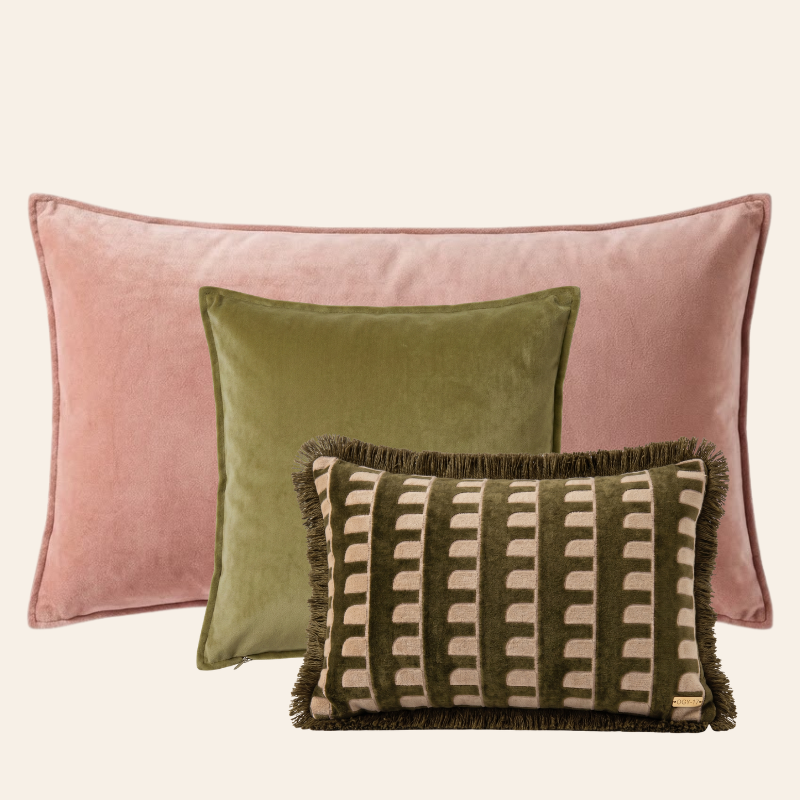 Kotabo Zierkissen-Set Shannon – 3-teiliges Kissen-Set – Pretty in Pink