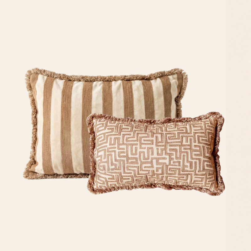 Kotabo Dekokissen-Set Noé – 2 Kissen – Kräftiges Beige