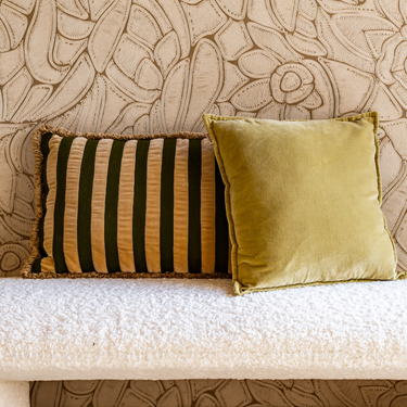 Kotabo sierkussenset Lauren – Set van 2 kussens – Olive Oasis & Perfect Pistache