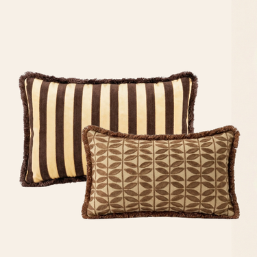 Kotabo sierkussenset Mona – Set van 2 kussens – Chocolate Chic & Bold Beige