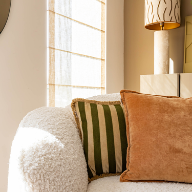 Set de cojines decorativos Kotabo Riley – Set de 2 cojines – Olive Oasis y Caramel Crunch