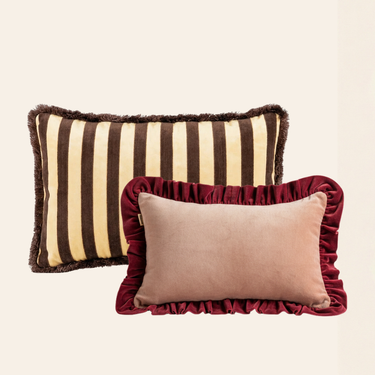 Kotabo sierkussenset Mirza – Set van 2 kussens – Chocolate Chic, Pretty in Pink & Magical Mauve