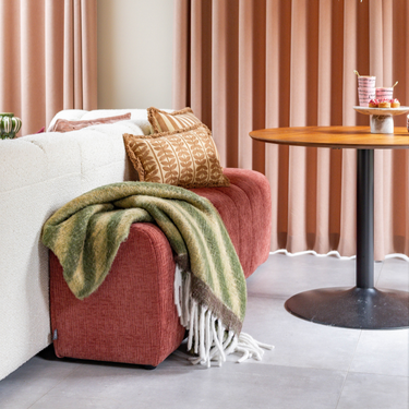 Kotabo striped throw with fringes – 130 x 170 cm – Olive Oasis
