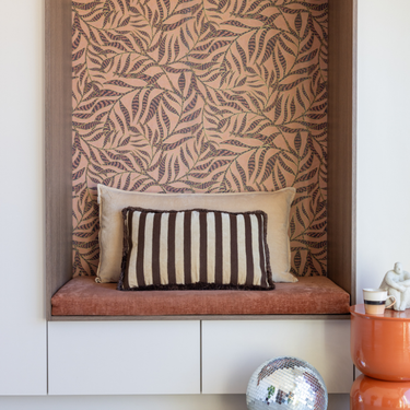 Kotabo sierkussen strepen met franjes – 40 x 60 cm – Chocolate chic