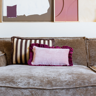 Kotabo sierkussenset Mirza – Set van 2 kussens – Chocolate Chic, Pretty in Pink & Magical Mauve