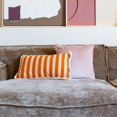 Kotabo sierkussenset Iva – Set van 2 kussens – Oatmeal Orange & Pretty in Pink