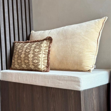 Kotabo Zierkissen-Set Romi – 2er-Set Kissen – Butter Beige & Bold Beige