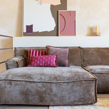 Kotabo sierkussenset Minre – Set van 3 kussens – Chocolate Chic & Blushed Berry