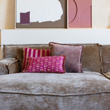 Kotabo sierkussenset Minre – Set van 3 kussens – Chocolate Chic & Blushed Berry