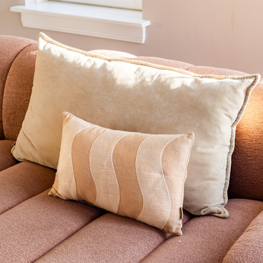 Kotabo Dekokissen-Set Ella – 2 Kissen – Butterbeige &amp; Kräftiges Beige