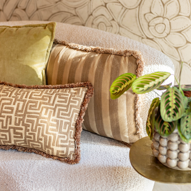 Kotabo sierkussenset Jackie – Set van 3 kussens – Pistache & Beige