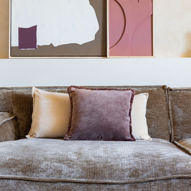 Kotabo coussins décoratifs Florica – Ensemble de 2 coussins – Beige Beurre & Chic Chocolat