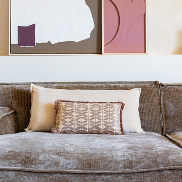 Kotabo coussins décoratifs Romi – Ensemble de 2 coussins – Beige Beurre & Beige Audacieux