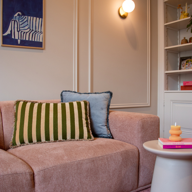 Kotabo sierkussenset Lottie – Set van 2 kussens – Olive Oasis & Burly Blue