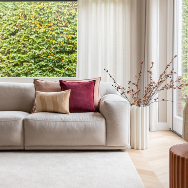 Kotabo sierkussenset Emy – Set van 3 kussens – Pink, Mauve & Beige