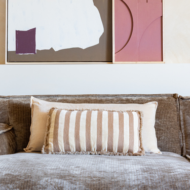 Kotabo Elsa Decorative Cushion Set – Set of 2 Cushions – Butter Beige &amp; Bold Beige