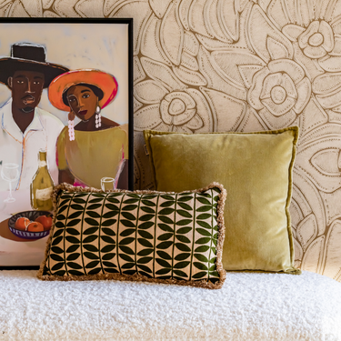 Kotabo Josie Decorative Cushion Set – Set of 2 Cushions – Pistachio &amp; Olive