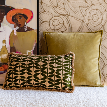 Kotabo Josie Decorative Cushion Set – Set of 2 Cushions – Pistachio &amp; Olive