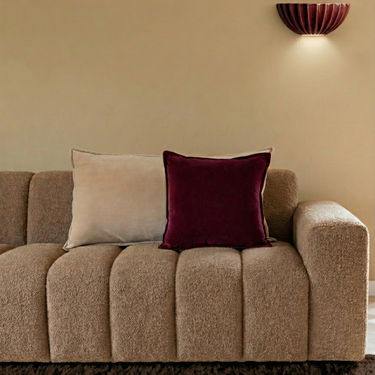 Kotabo Sierkussenset Fiene – Set van 2 kussens – Butter Beige & Magical Mauve