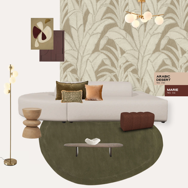 Kotabo decorative cushion plain beige – 45 x 45 cm – Caramel Crunch