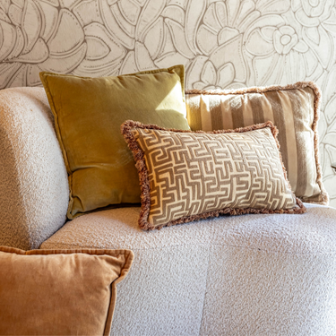 Kotabo sierkussenset Liberty – Set van 4 kussens – Perfect Pistache, Caramel Crunch & Bold Beige