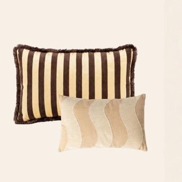 Kotabo sierkussenset Kerry – Set van 2 kussens – Chocolate Chic & Bold Beige