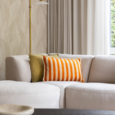 Kotabo sierkussenset Noor – Set van 2 kussens – Perfect Pistache & Oatmeal Orange