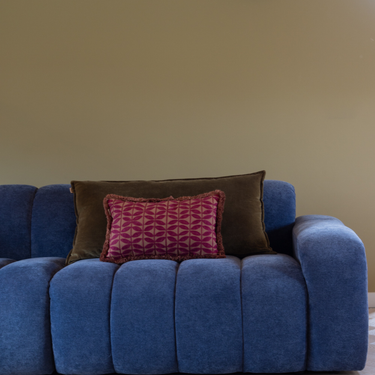 Kotabo sierkussenset Elise – Set van 2 kussens – Olive Oasis & Blushed Berry