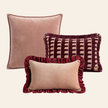 Kotabo sierkussenset Noé-Lizzy – Set van 3 kussens – Pretty in Pink & Magical Mauve
