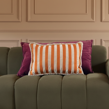 Kotabo sierkussenset Zola – Set van 2 kussens – Magical Mauve & Oatmeal Orange