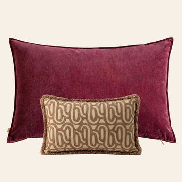 Kotabo Ava Dekokissen-Set – 2 Kissen – Magisches Mauve &amp; Kräftiges Beige