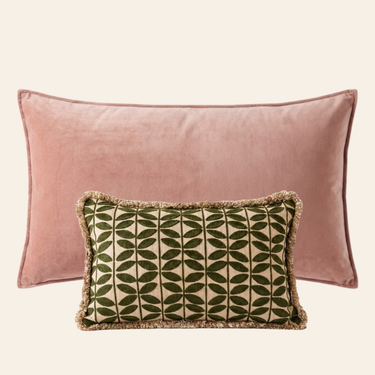 Kotabo Bella Kissen-Set – 2 Kissen – Pretty in Pink &amp; Olive Oasis