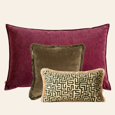 Kotabo Cecile Kissen-Set – 3er-Set – Magische Mauve- und Oliv-Oase