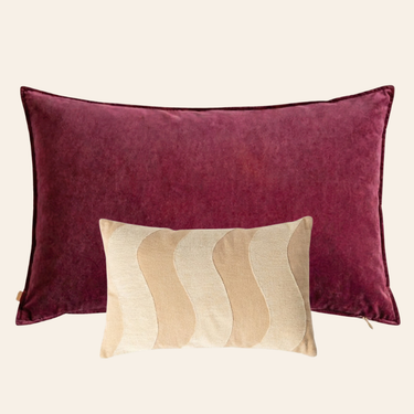 Kotabo Claire Dekokissen-Set – 2 Kissen – Magisches Mauve &amp; Beige