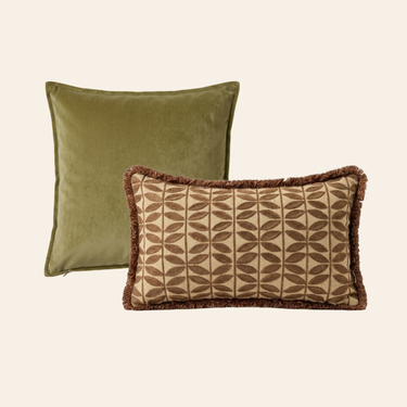 Kotabo sierkussenset Mare – Set van 2 kussens – Perfect Pistache & Bold Beige