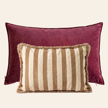 Kotabo Nouk Dekokissen-Set – 2 Kissen – Magisches Mauve &amp; Kräftiges Beige