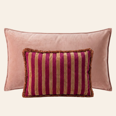 Kotabo Viva Dekokissen-Set – 2 Kissen – Rosa &amp; Beerenrot