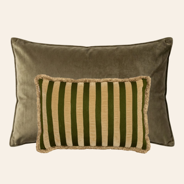 Kotabo decorative cushion set Floor - Set of 2 cushions - 'Olive Oasis'